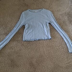 Noisy May Light Blue Knit Top